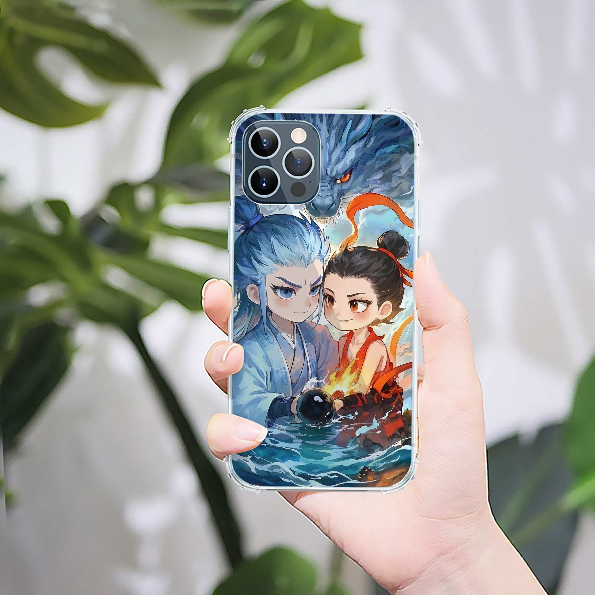 （画像用） Ne Zha 2 ナタ 魔童の大暴れ 【iPhone 12シリーズ対応】透明スマホケース（クリアソフトケース）